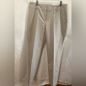 NWT Ann Taylor Women Tan Ankle Pants Flat Front Cotton Blend Size 6